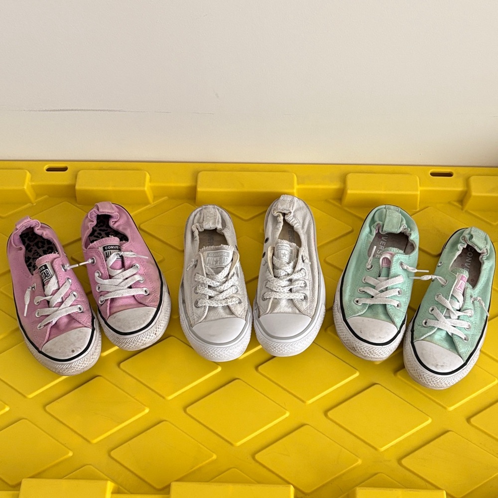 Converse shoreline Canvas Sneakers in Pink, Light Grey & Mint Green